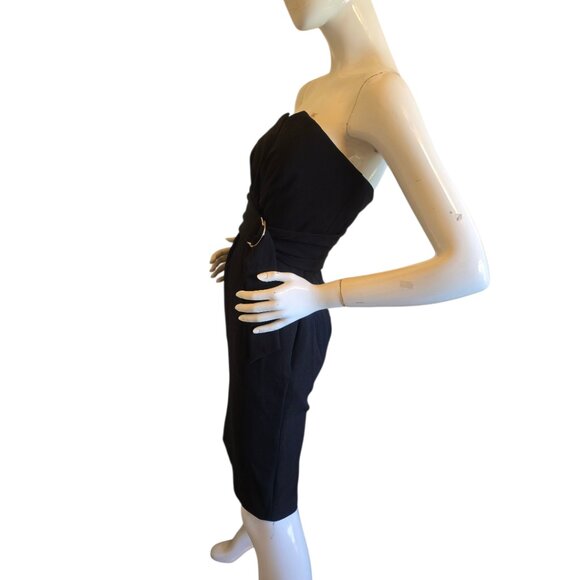 ANTONIO MELANI Strapless Little Black Dress sz 4 - Picture 3 of 12